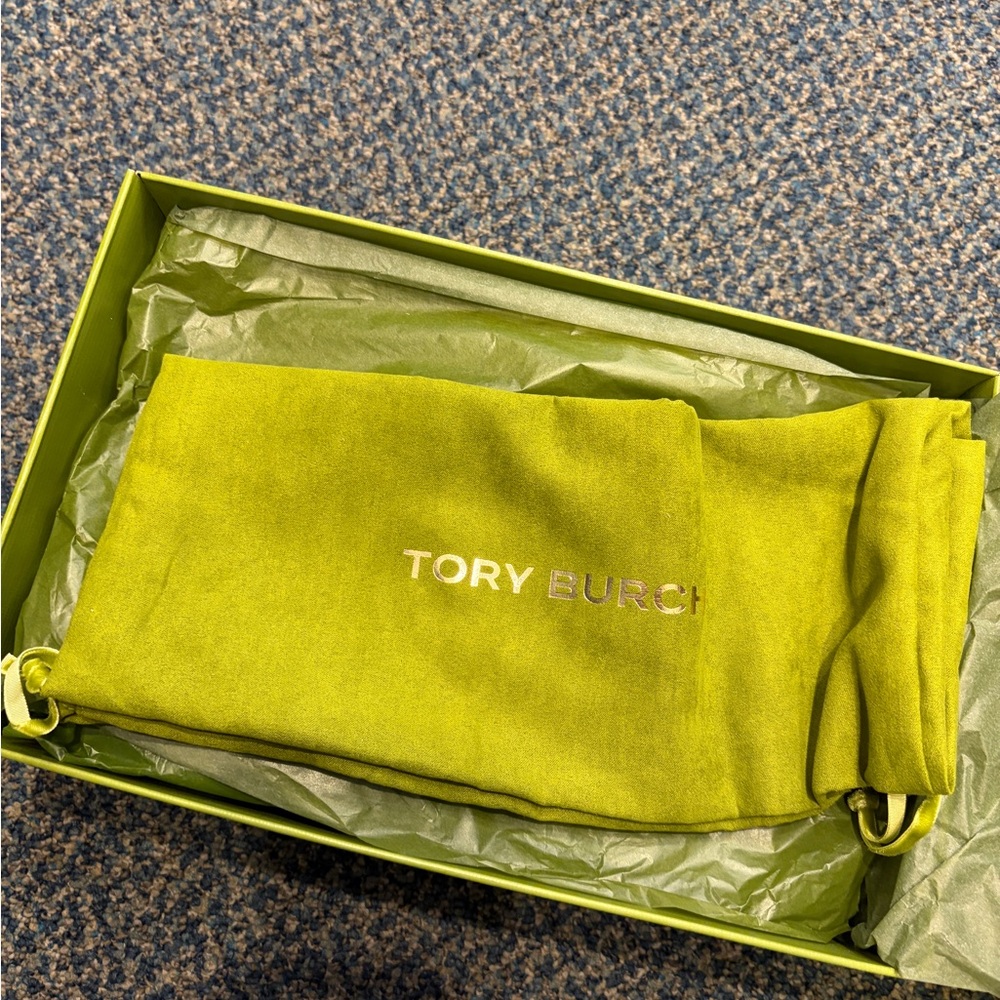 Tory Burch Miller Wedge 25MM Black Leather Sandals - Picture 8 of 9